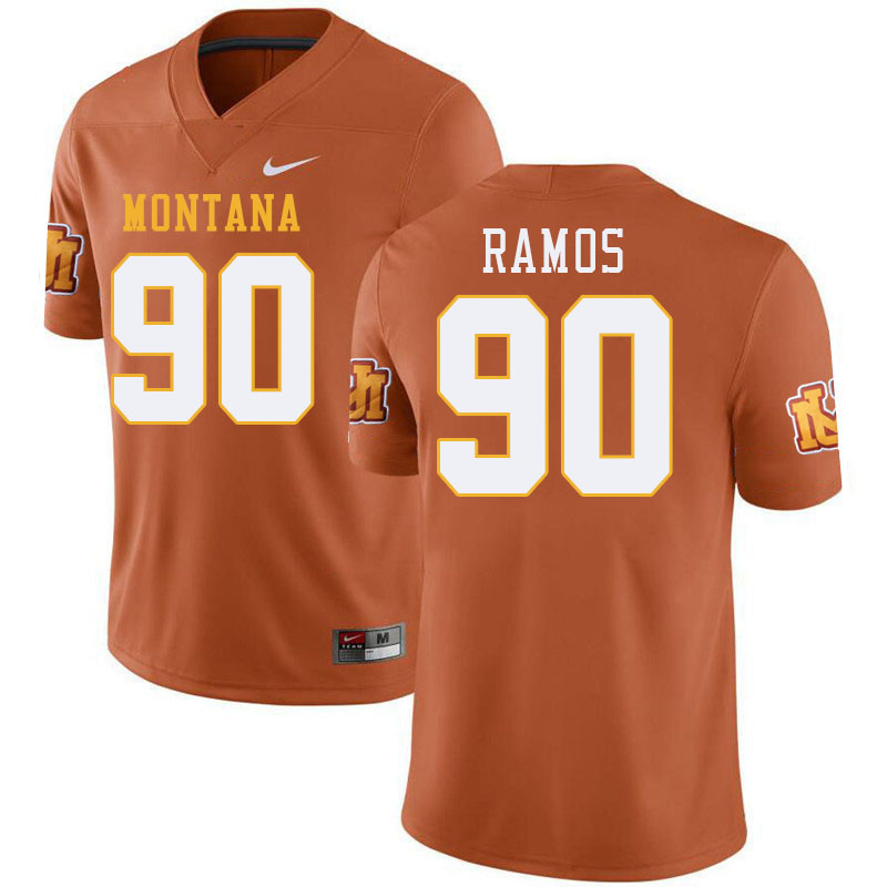 Montana Grizzlies #90 Jareb Ramos College Football Jerseys Stitched Sale-Throwback